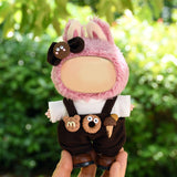 Maxbell 2xMini Doll Clothes Costumes Camisole Pants for Pendant Doll Kids Age 4-7 8-10 brown