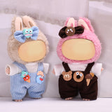 Maxbell 2xMini Doll Clothes Costumes Camisole Pants for Pendant Doll Kids Age 4-7 8-10 brown