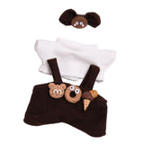 Maxbell 2xMini Doll Clothes Costumes Camisole Pants for Pendant Doll Kids Age 4-7 8-10 brown