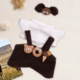 Maxbell 2xMini Doll Clothes Costumes Camisole Pants for Pendant Doll Kids Age 4-7 8-10 brown