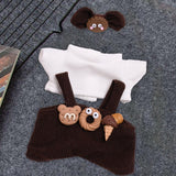 Maxbell 2xMini Doll Clothes Costumes Camisole Pants for Pendant Doll Kids Age 4-7 8-10 brown