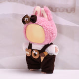 Maxbell 2xMini Doll Clothes Costumes Camisole Pants for Pendant Doll Kids Age 4-7 8-10 brown