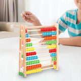 Maxbell Wooden Abacus for Kids Math Wooden Counting Number Frame for Kids Elementary