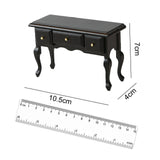 Maxbell 1:12 Wooden Writing Desk Model Craft for DIY Scenery DIY Projects Sand Table