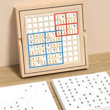 Maxbell Wooden Sudoku Puzzle Set Early Learning Toy Brain Teaser for Ages 7-14 Years