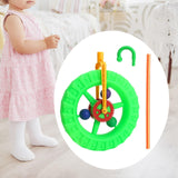 Push Along Wheel Toy Preschool Learning for Boys Girls Age 1-3 Birthday Gift Green