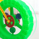 Push Along Wheel Toy Preschool Learning for Boys Girls Age 1-3 Birthday Gift Green