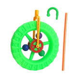 Push Along Wheel Toy Preschool Learning for Boys Girls Age 1-3 Birthday Gift Green