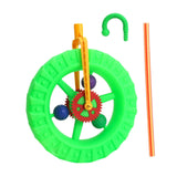 Push Along Wheel Toy Preschool Learning for Boys Girls Age 1-3 Birthday Gift Green