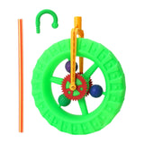 Push Along Wheel Toy Preschool Learning for Boys Girls Age 1-3 Birthday Gift Green