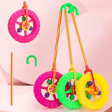 Push Along Wheel Toy Preschool Learning for Boys Girls Age 1-3 Birthday Gift Green