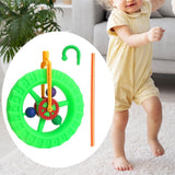 Push Along Wheel Toy Preschool Learning for Boys Girls Age 1-3 Birthday Gift Green