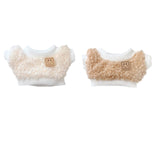 Maxbell Stuffed Doll Crewneck Tee Fashion Educational DIY Costumes for 5.91inch Doll beige