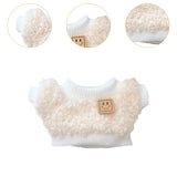 Maxbell Stuffed Doll Crewneck Tee Fashion Educational DIY Costumes for 5.91inch Doll beige