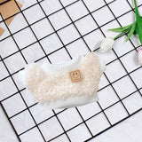 Maxbell Stuffed Doll Crewneck Tee Fashion Educational DIY Costumes for 5.91inch Doll beige