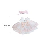 Maxbell 2x2x Dolls Princess Dress with Bow Hairpin for 15cm Dolls Dress up Girls Dolls