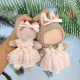Maxbell 2x2x Dolls Princess Dress with Bow Hairpin for 15cm Dolls Dress up Girls Dolls