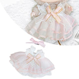 Maxbell 2x2x Dolls Princess Dress with Bow Hairpin for 15cm Dolls Dress up Girls Dolls