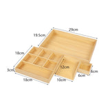 Maxbell 4Pcs Wooden Teaching Aid Box Montessori Tray for Earrings Small Blocks