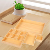 Maxbell 4Pcs Wooden Teaching Aid Box Montessori Tray for Earrings Small Blocks