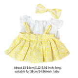 Maxbell Fashion Dolls Dress Suit Costume Accessory for 38cm Dolls Thanksgiving Gifts Yellow