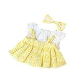 Maxbell Fashion Dolls Dress Suit Costume Accessory for 38cm Dolls Thanksgiving Gifts Yellow