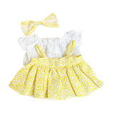 Maxbell Fashion Dolls Dress Suit Costume Accessory for 38cm Dolls Thanksgiving Gifts Yellow