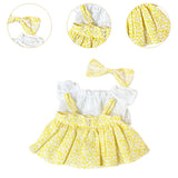 Maxbell Fashion Dolls Dress Suit Costume Accessory for 38cm Dolls Thanksgiving Gifts Yellow