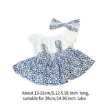 Maxbell Fashion Dolls Dress Suit Costume Accessory for 38cm Dolls Thanksgiving Gifts Blue