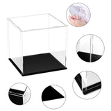 Maxbell Acrylic Display Box Dustproof Transparent Figure Display Case for Dolls Toys 15x15x15