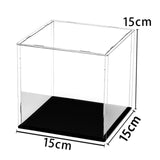 Maxbell Acrylic Display Box Dustproof Transparent Figure Display Case for Dolls Toys 15x15x15