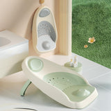 Maxbell Baby Bath Support Seat Drainage Hole Bath Tub Lying Support for Newborn Baby Gray