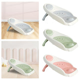 Maxbell Baby Bath Support Seat Drainage Hole Bath Tub Lying Support for Newborn Baby Gray