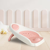 Maxbell Baby Bath Support Seat Drainage Hole Bath Tub Lying Support for Newborn Baby Pink