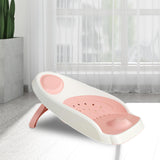 Maxbell Baby Bath Support Seat Drainage Hole Bath Tub Lying Support for Newborn Baby Pink