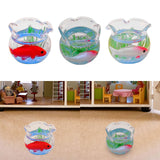 Maxbell 1:12 Doll House Miniature Fish Bowl Handmade Miniature Fish Tank Accessories Red