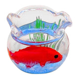 Maxbell 1:12 Doll House Miniature Fish Bowl Handmade Miniature Fish Tank Accessories Red