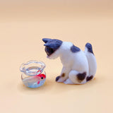 Maxbell 1:12 Doll House Miniature Fish Bowl Handmade Miniature Fish Tank Accessories Red