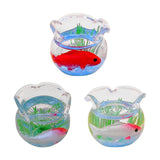 Maxbell 1:12 Doll House Miniature Fish Bowl Handmade Miniature Fish Tank Accessories Red