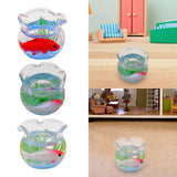 Maxbell 1:12 Doll House Miniature Fish Bowl Handmade Miniature Fish Tank Accessories Red