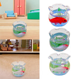 Maxbell 1:12 Doll House Miniature Fish Bowl Handmade Miniature Fish Tank Accessories Red