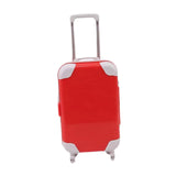 Maxbell Cute Doll Suitcase Doll Travel Luggage for 18 inch Doll Children Toy Playset Red