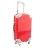 Maxbell Cute Doll Suitcase Doll Travel Luggage for 18 inch Doll Children Toy Playset Red