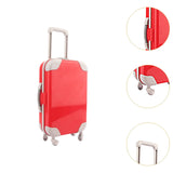 Maxbell Cute Doll Suitcase Doll Travel Luggage for 18 inch Doll Children Toy Playset Red