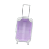 Maxbell Cute Doll Suitcase Doll Travel Luggage for 18 inch Doll Children Toy Playset Light Purple