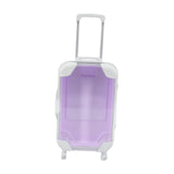 Maxbell Cute Doll Suitcase Doll Travel Luggage for 18 inch Doll Children Toy Playset Light Purple