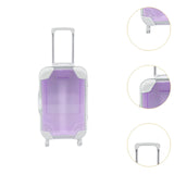 Maxbell Cute Doll Suitcase Doll Travel Luggage for 18 inch Doll Children Toy Playset Light Purple