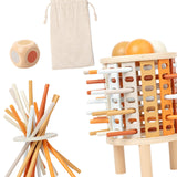 Maxbell Colorful Wooden Sticks and Dice for Children 3 4 5 6 Years Old Birthday Gift