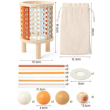 Maxbell Colorful Wooden Sticks and Dice for Children 3 4 5 6 Years Old Birthday Gift
