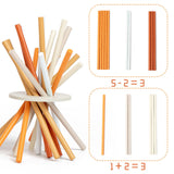 Maxbell Colorful Wooden Sticks and Dice for Children 3 4 5 6 Years Old Birthday Gift